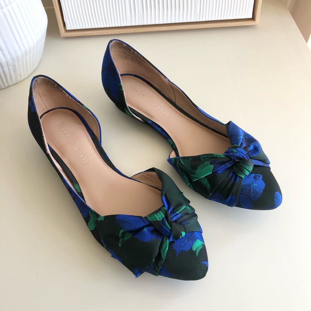 Kelly and Katie Floral Flats with bow detail - Picture 9 of 16